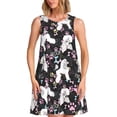 thumbnail image 1 of Balery Cute Poodle Dog Vestidos de verano para mujer con estampado: vestido holgado sin mangas, vestido playero informal y cómodo para días calurosos., 1 of 7