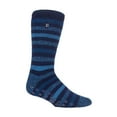 thumbnail image 1 of Heat Holders Mens Twist Stripe Patterned Fleece Lined Slipper Socks, 1 of 2