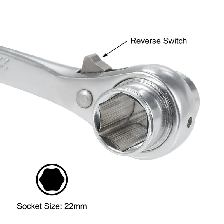 Uxcell Hexagon Scaffold Ratchet Spanner Ratcheting Socket Wrench