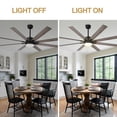 thumbnail image 5 of Chords Attic 72" Reversible 8-Blade Ceiling Fan with LED Lights and Remote Control, 6-Speed, Timer,&nbsp;3-Color, DC Motor, 5 of 10