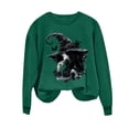 thumbnail image 6 of Frostluinai Women Halloween Sweatshirt Vintage Witch Graphic Pullover Crew Neck Long Sleeve Thin Fleece Fall Sweat Shirts Holiday Outfits, 6 of 6