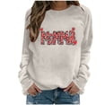 thumbnail image 1 of Xuyuer Women Long Sleeve Mama Sweatshirts Oversized Crewneck Pullover Hoodless Casual Knit Graphic Mom Tops, 1 of 6