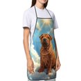 thumbnail image 4 of Easygdp Sunshine Cloud Bulldog Apron Waterdrop Resistant with 2 Pockets,Oil Resistant Cooking Kitchen Chef Apron for Women Men, 4 of 7