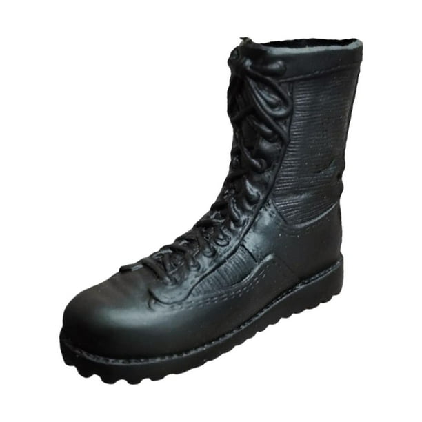 1 6 Scale Soldier Shoes Classic Boots Formal Mid Calf Winter Boot Fashion Black for 12 inch Male Action Figure Costume Accessory