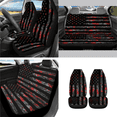 thumbnail image 3 of HUIACONG 14 Pack American Flag Car Seat Cover Set, Easy Installation & Removal Stylish Car Interior Accessory Kit, Suitable for Vehicle Vans Cars, 3 of 8