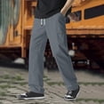 thumbnail image 2 of Afuyipoi Big and Tall Khaki Pants for Men,Straight Leg Solid Elastic Waist Classic Work Pants Dark Gray 5XL/54, 2 of 6