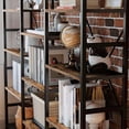 thumbnail image 3 of Elemore Home Triple Wide 5 Tier Bookshelf, Home Office Industrial Bookcase with 14 Open Shelves, 3 of 7