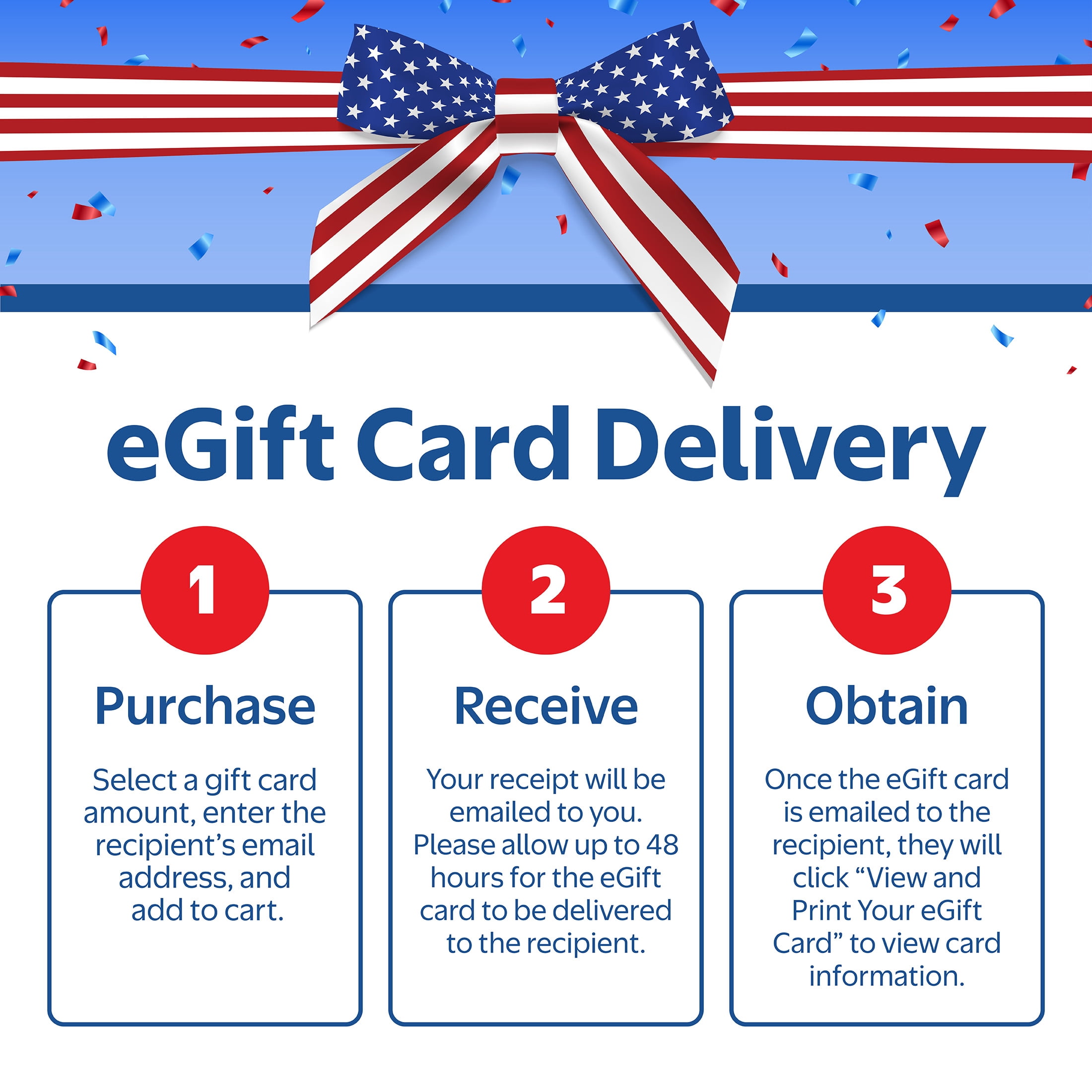 Mastercard® $50 eGift Card Patriotic Ribbon (Plus $4.84 Purchase Fee) [Email Delivery]