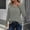 Gray, variant on FamilyThread Womens Long Sleeve V Neck Button Up T Shirts Casual Basic Summer Ribbed Knit Work Solid Color Tops