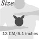 thumbnail image 2 of 5.1 Genshin Bouncing Bombs Conejo de peluche de juguete Muñeco de peluche Almohada suave Accesorios de cosplay para fanáticos de los juegos (cara tímida, 5.1") Cara tímida 5.1", 2 of 5