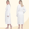 thumbnail image 4 of PAVILIA White Women Robe Fleece Plush Soft, Fluffy Fuzzy Cozy Warm Lightweight Bathrobe, Shower Spa House Long Robe for Women, S/M, 4 of 9
