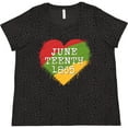 thumbnail image 3 of Inktastic Juneteenth 1865 Heart Women's Plus Size T-Shirt, 3 of 5