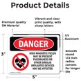 thumbnail image 2 of (2 Pack) High Magnetic Fields Pacemakers OSHA Danger Sign 5 Inch X 3.5 Inch Vinyl Label Decal Sticker Weather Resistant, UV Protected for Workplace, Business, and Construction Site,, 2 of 7