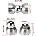 thumbnail image 3 of Sumnacon Powerful Magnetic Doorstop - 2 Pcs Stainless Steel Mini Door Stopper, Heavy Duty Magnetism Door Holder for Bedroom Bathroom Kitchen Home Office, 3 of 7