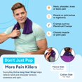 thumbnail image 4 of SunnyBay Microwave Heating Pad, Microwavable Heated Neck and Shoulder Wrap for Moist Hot or Cold Therapy, Lightly Weighted with Moldable Flaxseed, Cotton and Fleece Surface, 26x6 Inches, Purple, 4 of 6