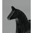 thumbnail image 4 of Black Ribbed Horse Sculpture Aluminum Table Décor 5.5X1.5X6", 4 of 5