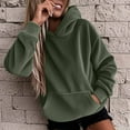 thumbnail image 2 of Womens Hoodies For Women Solid Warm Corduroy Hoodie Sweatshirt Pullover Long Sleeve With Pocket Oversized Fit Trendy Fall Color Comfortable Casual Daily Wear Pair With Jeans S Sweatshirt For Women, 2 of 9