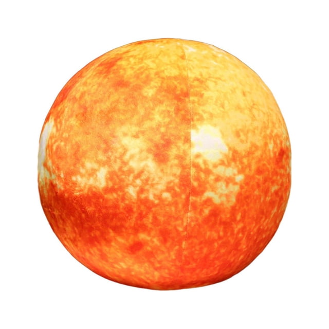 Cojín redondo creativo de astronomía espacial, juguete para niños, adorno realista de planeta de peluche. Sol 17cm