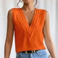 thumbnail image 4 of Women's V Neck Soft Stretch Summer Tank Top Casual Comfortable Solid Color Tee Shirt Breathable Lightweight Sleeveless Blouse, 4 of 4