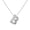 B, variant on Alphabet Initial Pendant Necklace in Silver, 3D Letter Design, Personalized Jewelry for Women, Great for Name Initials and Gifting