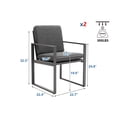thumbnail image 3 of Patio Dining Chairs Set of 2 Outdoor Dining Chair with Armrests and Cushions Aluminum Chairs,Gray, 3 of 5