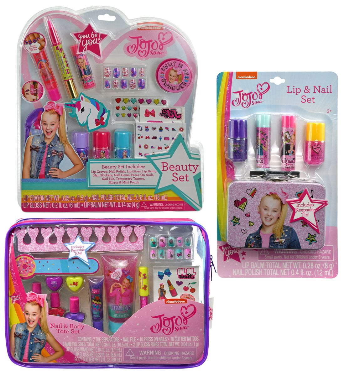 Mozlly Value Pack - Nickelodeon JoJo Siwa Beauty Kit Set AND Nail and