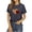 Gray, variant on DailyTrove Women's Plaid Heart Patch Short Sleeve T-Shirt - Casual Fitted Tee, Preppy for Valentine's & Outings