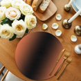 thumbnail image 2 of Orange Black Ombre Round 13 Inch Placemats Set of 6, Modern Gradient Abstract Art HeatResistant Non Slip Place Mats for Dining Table, Wipeable Braided Kitchen Table Mats for Housewarming, 2 of 9