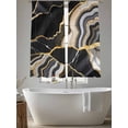 thumbnail image 5 of Black Marble Sheer Curtains 63 Inch Length 2 Panels Set, Grey Gold Texture Vintage Farmhouse Art Voile Window Treatment Rod Pocket Curtains Sheers Drapes for Bedroom/Living Room/Kitchen 52x"63"x2, 5 of 7