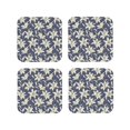 thumbnail image 1 of Naloa Lilies Flowers Print Coasters for Set of 4 - PU Leather Coasters, Coasters for Table Cup Tea Coffee Beer, Decorative for Kitchen Homedecor-Square, 1 of 6