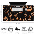 thumbnail image 5 of Long Mouse Pads for Desk,Black Halloween Pumpkin Faces Desk Mats on Top Of Desks, Desk Mouse Pad Extra Large with 3mm Non-Slip Base and Stitched Edge for Gaming,Office,Work,Home 47.3"x23.6", 5 of 6