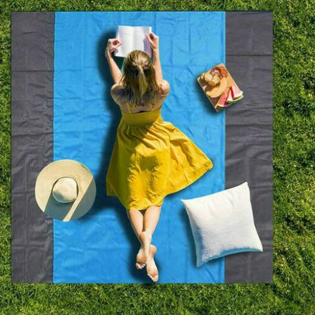 Xihbxyly Esterilla de Picnic para Exteriores, Manta Plegable Portátil, Esterilla de Poliéster Resistente Al Viento y a La Arena, Espaciosa para Uso Familiar, Camping, Playa y Viajes, Diseño Duradero