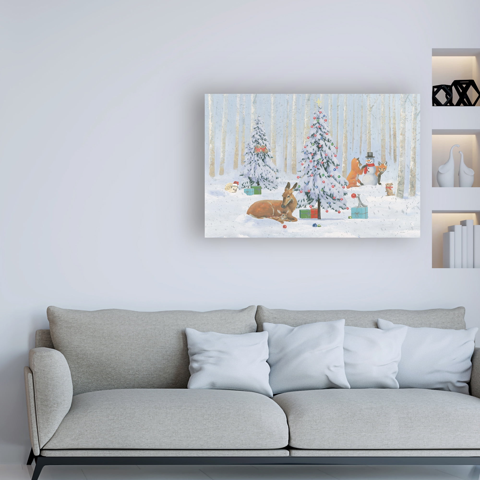 Trademark Fine Art 'Christmas Critters Bright I' Canvas Art by Emily Adams