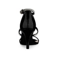 thumbnail image 2 of BLISSFUL STEP Women's Rhinestone Ankle Strap Stiletto High Heels Sandals, 2 of 7