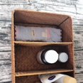 thumbnail image 4 of Seaweed Woven Desktop Storage Box 3-Compartment Woven Basket Debris Storage Basket (Yellow), 4 of 6