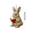 thumbnail image 2 of Darzheoy Book Lover Christmas Ornaments, 2D Acrylic Reading Animals Hanging Decor for Tree, Bookish Gift for Readers and Kids, 2 of 4