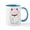 White/Blue Inside, variant on CafePress - White Lucky Cat Left Arm Raised Mug - 11 oz Ceramic Mug - Novelty Coffee Tea Cup