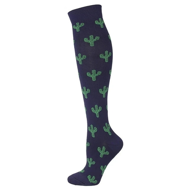 Chaussettes de Compression Varices pour Hommes Femmes Diabétiques 20-30mmhg Chaussettes de Grossesse Course Extérieure Entraînement Physique Naturel Randonnée Sports