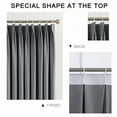 thumbnail image 3 of ZXNYH Pinch Pleat Curtains with Tieback and Hooks, Rust Thermal Insulated Room Darkening Drape for Bedroom, Burnt Orange, 72 Inch Wide by 84 Inches Long, 1 Panel, 3 of 5