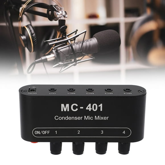 Mic Mixer, Microphone Mixer Aluminum Alloy 3.5mm Interface For Audio