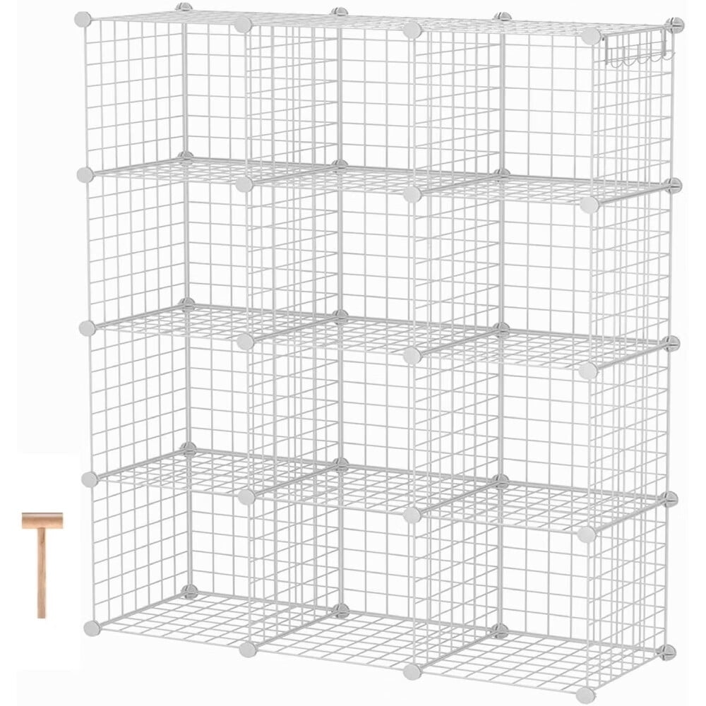 Fchunhe Metal Cube Storage with 12Cube, Multi Use Closet Organizer