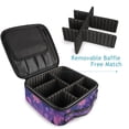 thumbnail image 4 of FORMRS Travel Makeup Bag Large Capacity Train Case Cosmetic Organizer with Adjustable Dividers, Neon Jellyfish, 4 of 8