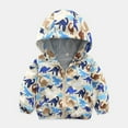 thumbnail image 1 of Boy‘s Cartoon Lightweight Wind Zip Hooded Jackets Windbreakers Cute Dust Coats 2T-7 Years, 1 of 11