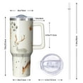 thumbnail image 3 of 1pc Deer Lovers 40oz Tumbler with Straw & Handle - Insulated Stainless Steel Cup | Holiday Gift for Man Women (Christmas, Valentine's, Birthday), 3 of 5