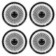 thumbnail image 1 of 4 Pcs 16in Wheel Hub Cap Silver Color Wheel Rim Fully Wrap Cover Trim Replacement for Ford Escape, 1 of 5