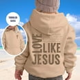 thumbnail image 4 of WOYY Hoodies for Girls Jesus Letter Print Casual Pullover Hooded Sweatshirt, Sizes 7-8, 4 of 7