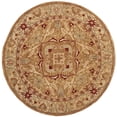 thumbnail image 3 of SAFAVIEH Anatolia Tyler Traditional Wool Area Rug, Strawberry/Ivory, 4' x 4' Round, 3 of 10