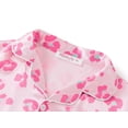 thumbnail image 5 of Topgal Satin Pajamas for Girls Beige & Pink Leopard 2 PC Short Sleeves Teen Girl Silky Nightwear Size 10, 5 of 7