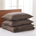 thumbnail image 3 of Juego de colchas Levtex Home, punto de cruz, color cacao, tamaño doble, 3 of 6