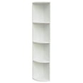 thumbnail image 3 of Orion 4 Tier Storage Shelves Corner Bookcase, White Wood, Contemporary, 3 of 4
